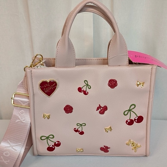 NWT Betsey Johnson Xonora 3-Way Studded Satchel Tote Bag - Picture 11 of 14